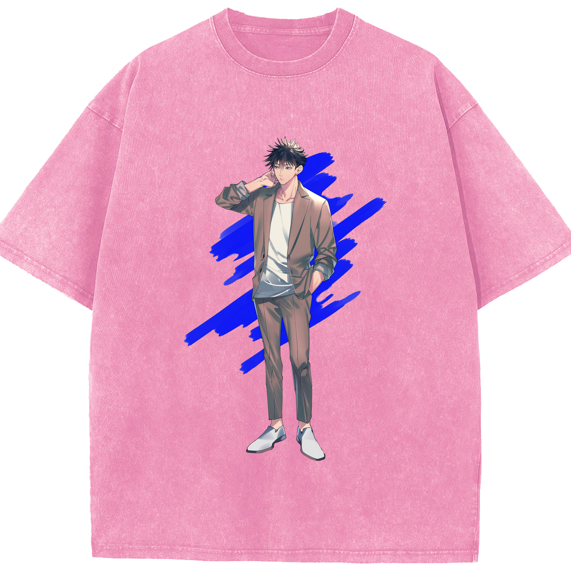（画像用） 呪術廻戦 Jujutsu Kaisen 綿100% ヴィンテージ風 半袖Tシャツ（フロントプリント）